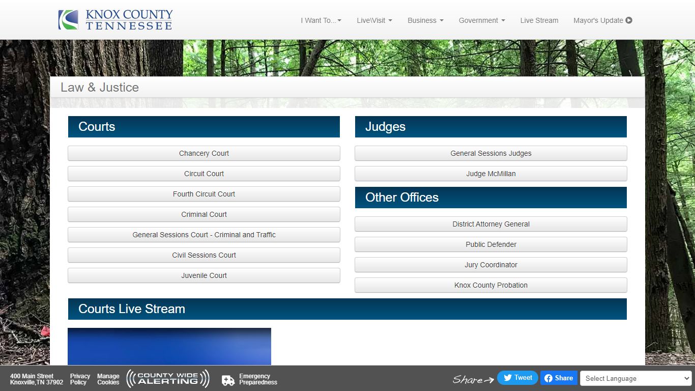 Knox County Court Systems - Knox County, Tennessee